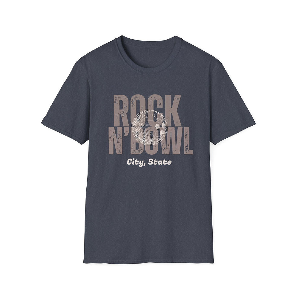 Thumbnail: PERSONALIZED Rock N Bowl Vintage T-Shirt