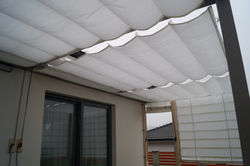 Zastínění pergoly látkovým baldachýnem Český Brod