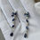 Thumbnail: 14 Karat White Gold & Blue Dark Sapphire Earrings