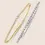 Thumbnail: 14K Yellow Gold Flexible Diamond Bangle with Geometric Center