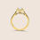 Thumbnail: 14 Karat Yellow Gold & Oval Lab Grown Diamond Halo Style Engagement Ring
