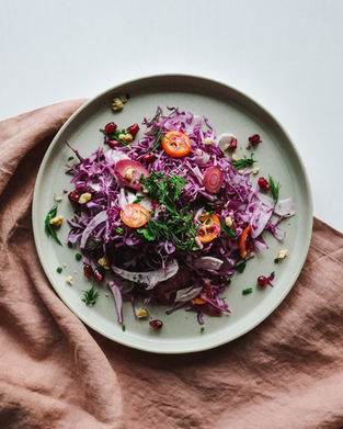 RED CABBAGE SALAD WITH KUMQUATS