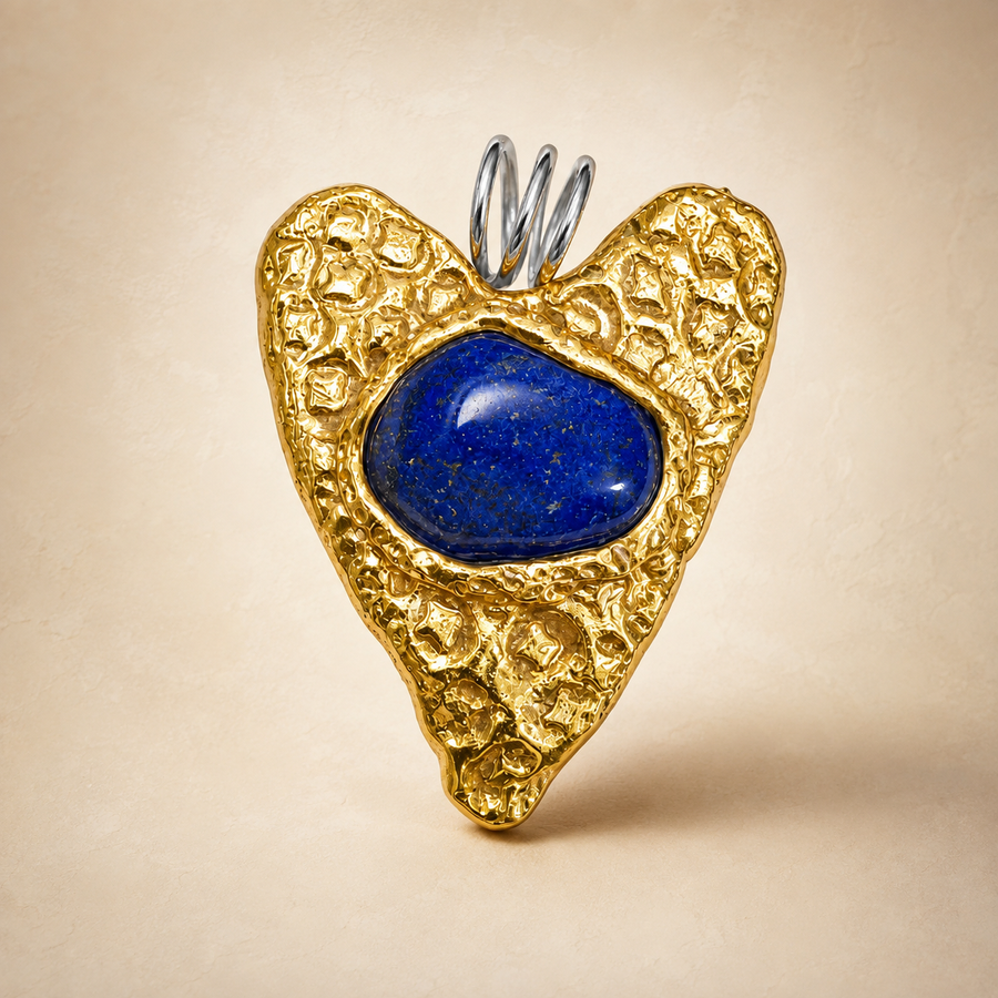 Lapis Lazuli Gold Heart — photo 1