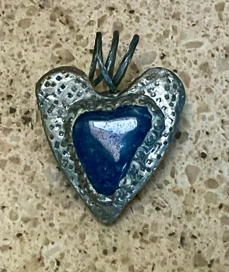 Lapis Lazuli Silver Heart — photo 2