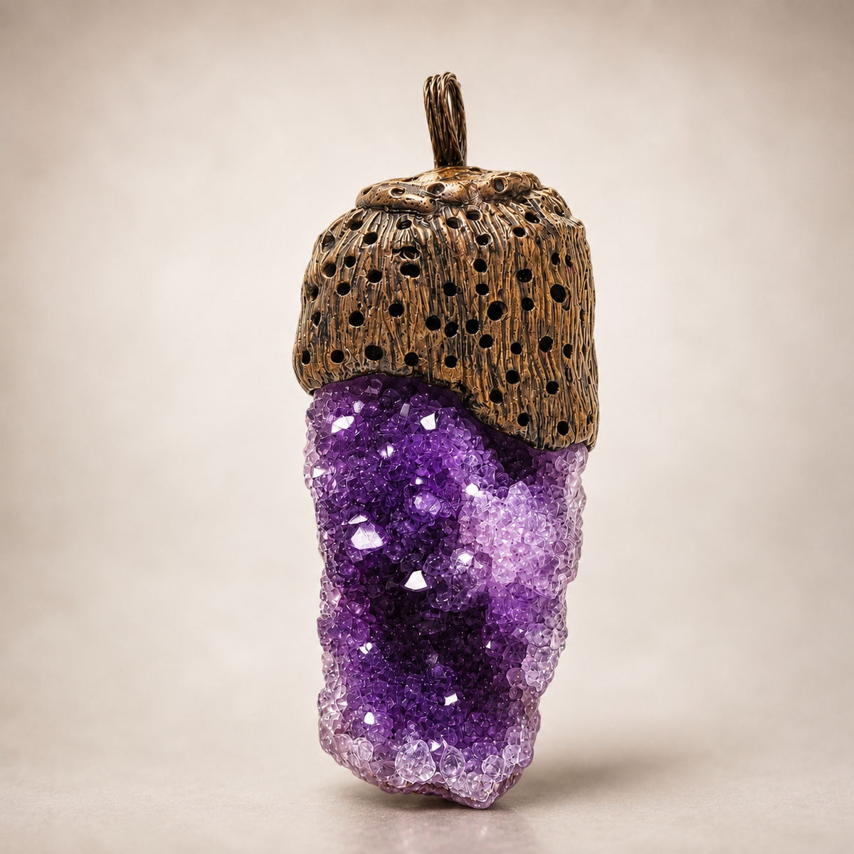 Amethyst Talisman pendant cluster
