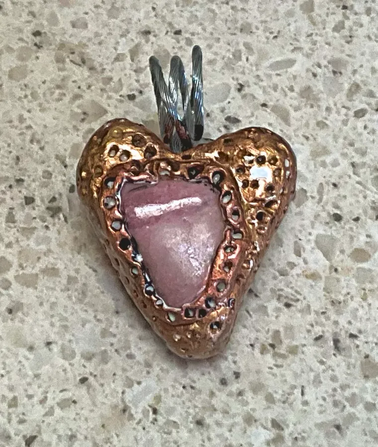 Rhodonite Copper Heart — photo 3