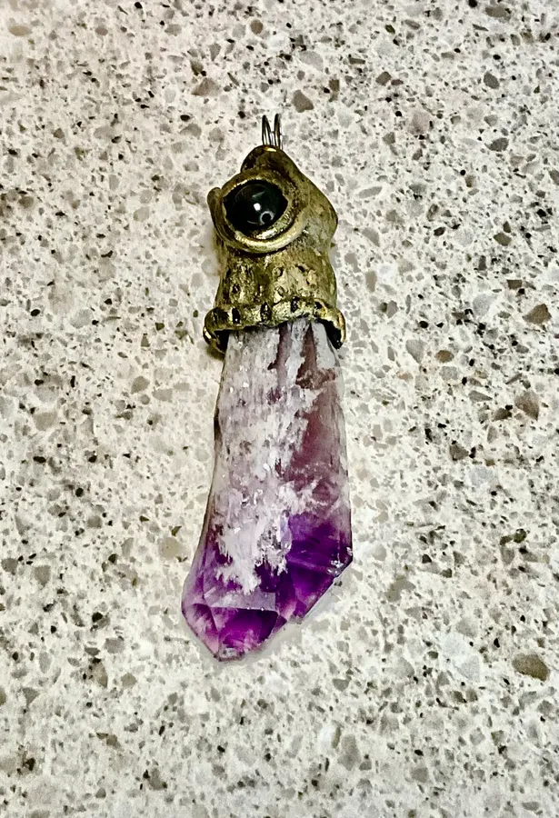 Amethyst and Hematite Talisman Pendant — photo 3