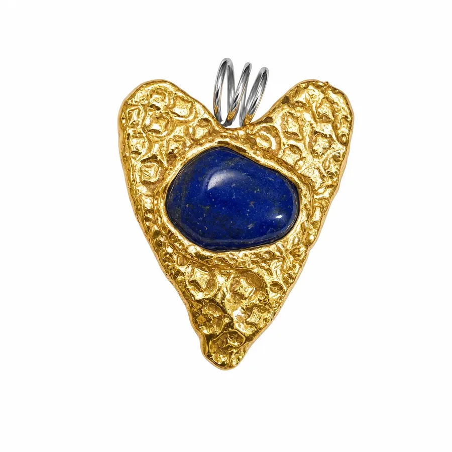 Lapis Lazuli Gold Heart — photo 3