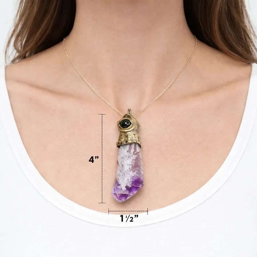 Amethyst and Hematite Talisman Pendant — photo 4