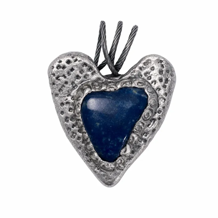 Lapis Lazuli Silver Heart — photo 3