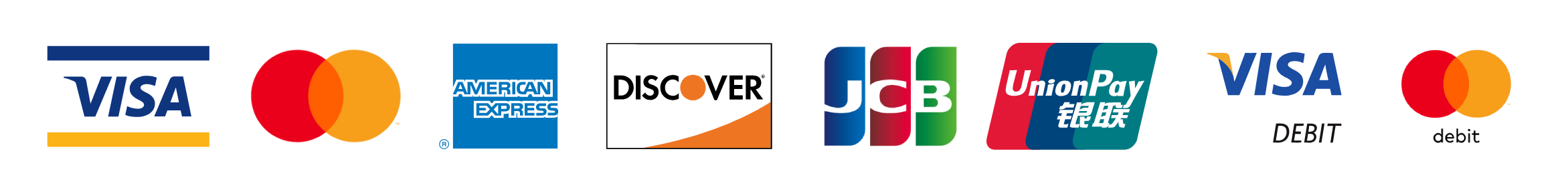 Moneris accepted payment cards including Visa, Mastercard, Amex
