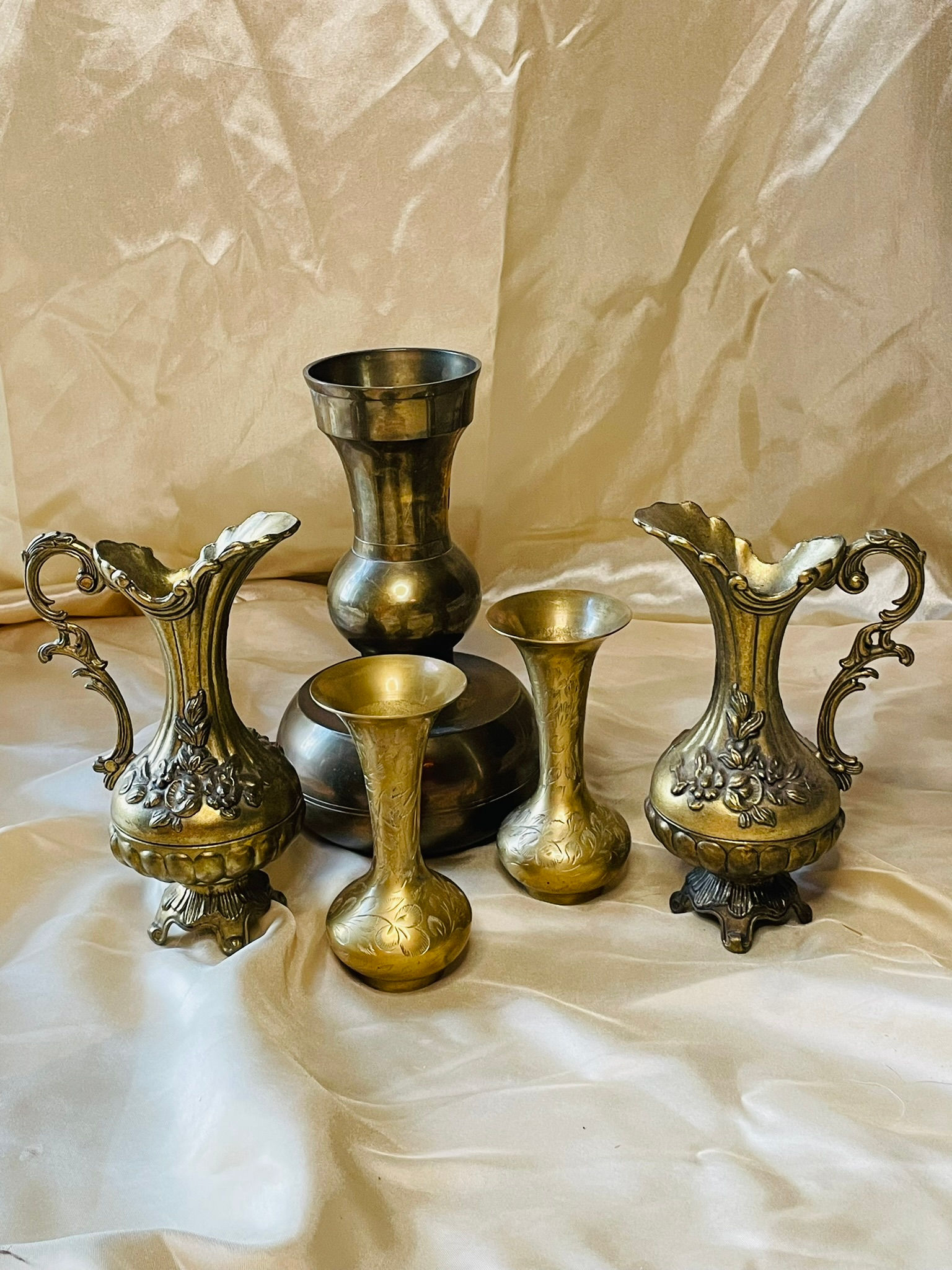 Tabletop Brass Vases