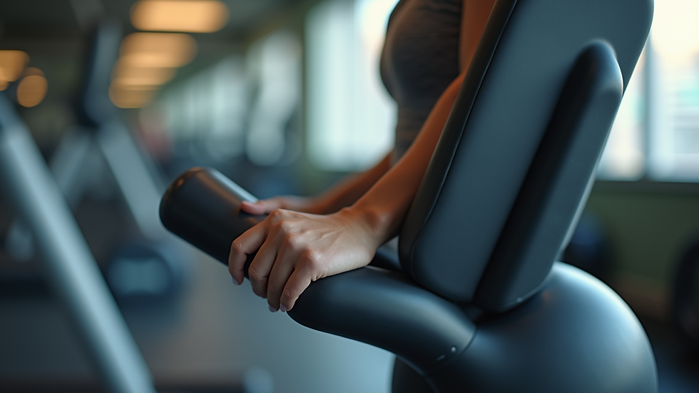 Close-up view of exercise equipment used in physical therapy for strength training