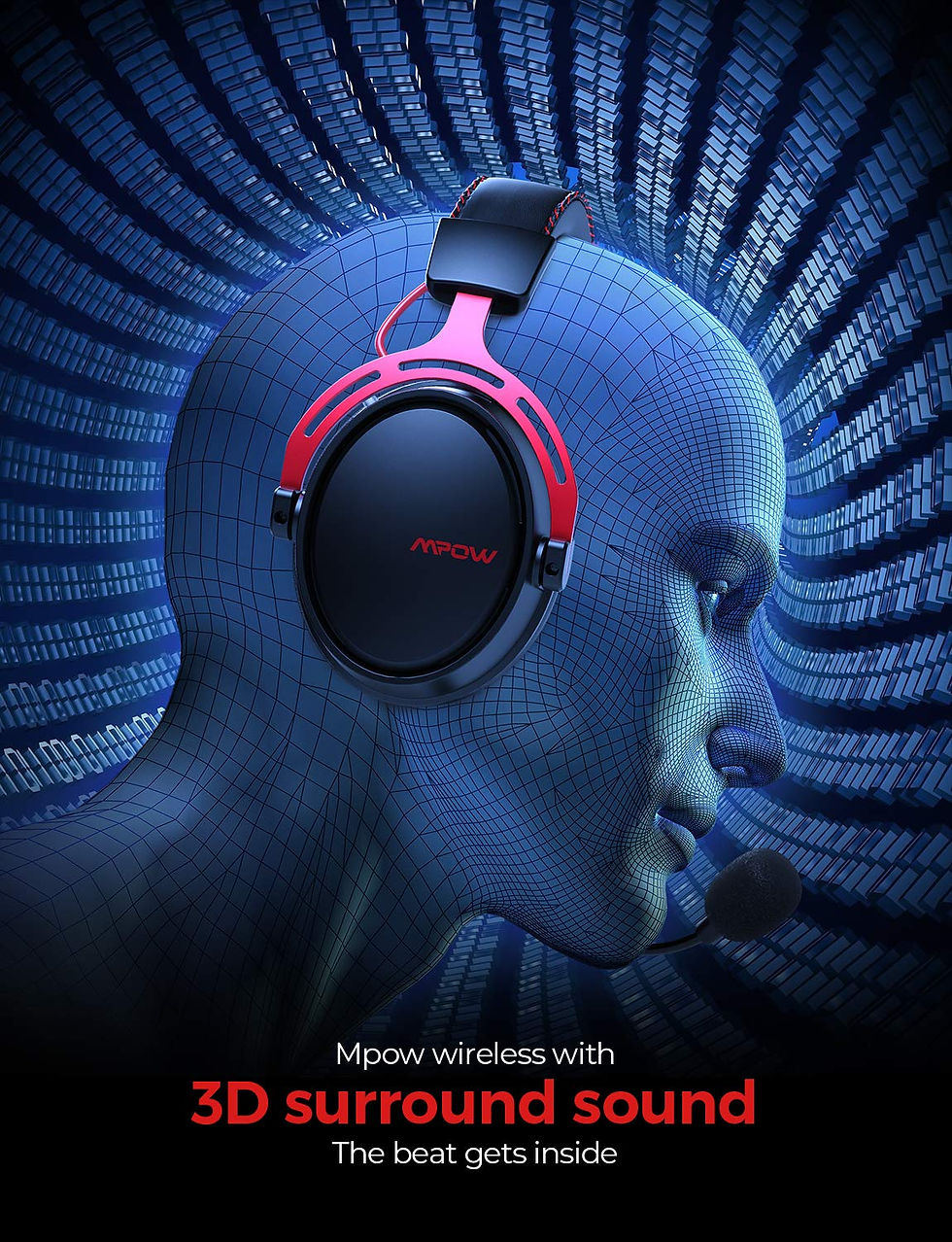 Thumbnail: Mpow Air I Wireless Gaming Headset - PS4 Headset with Double Chamber Drivers, De