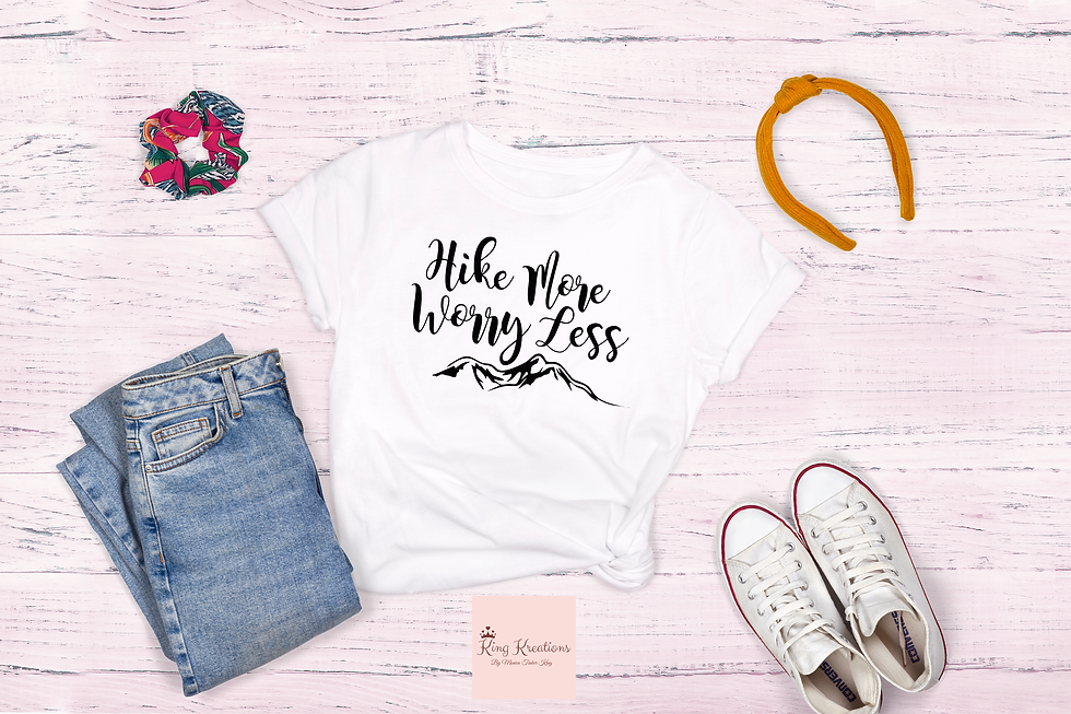 Hike more worry less T-shirt for Adults