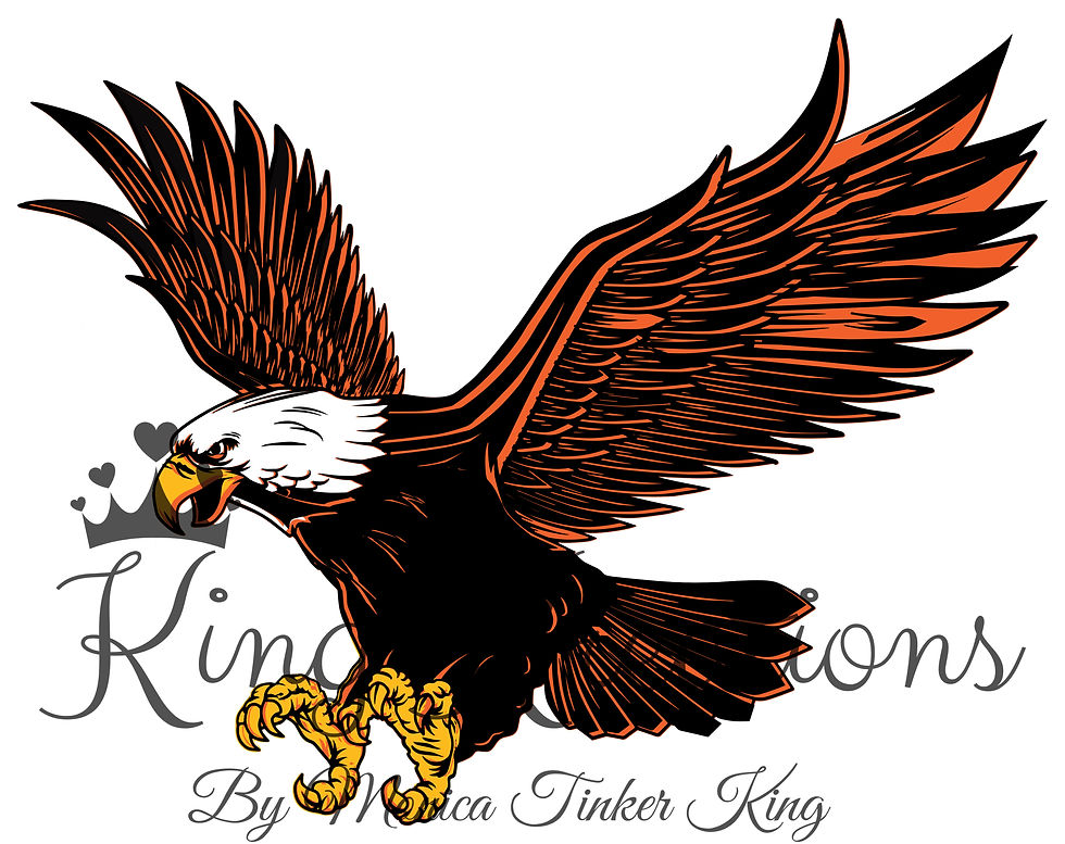 Eagle Clipart, Orange & Black Eagle, Eagle Sublimation Design, Instant Down