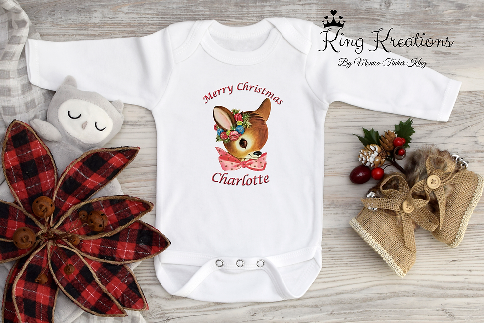 rudolph onesie with personalized name baby onesie