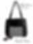 Black faux leather and houndstooth handbag view front