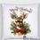 Thumbnail: Christmas Deer wearing red bowtie Pillow Cover, white canvas
