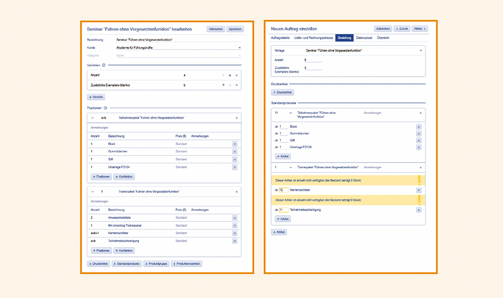 Neue Funktion in arago OrderIT – Dynamisches Bestellformular