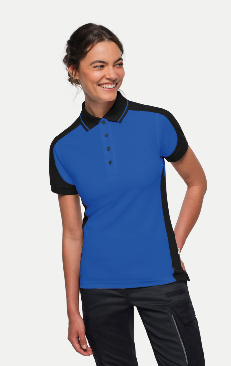 Miniaturbild: HAKRO DAMEN POLOSHIRT CONTRAST MIKRALINAR® ECO