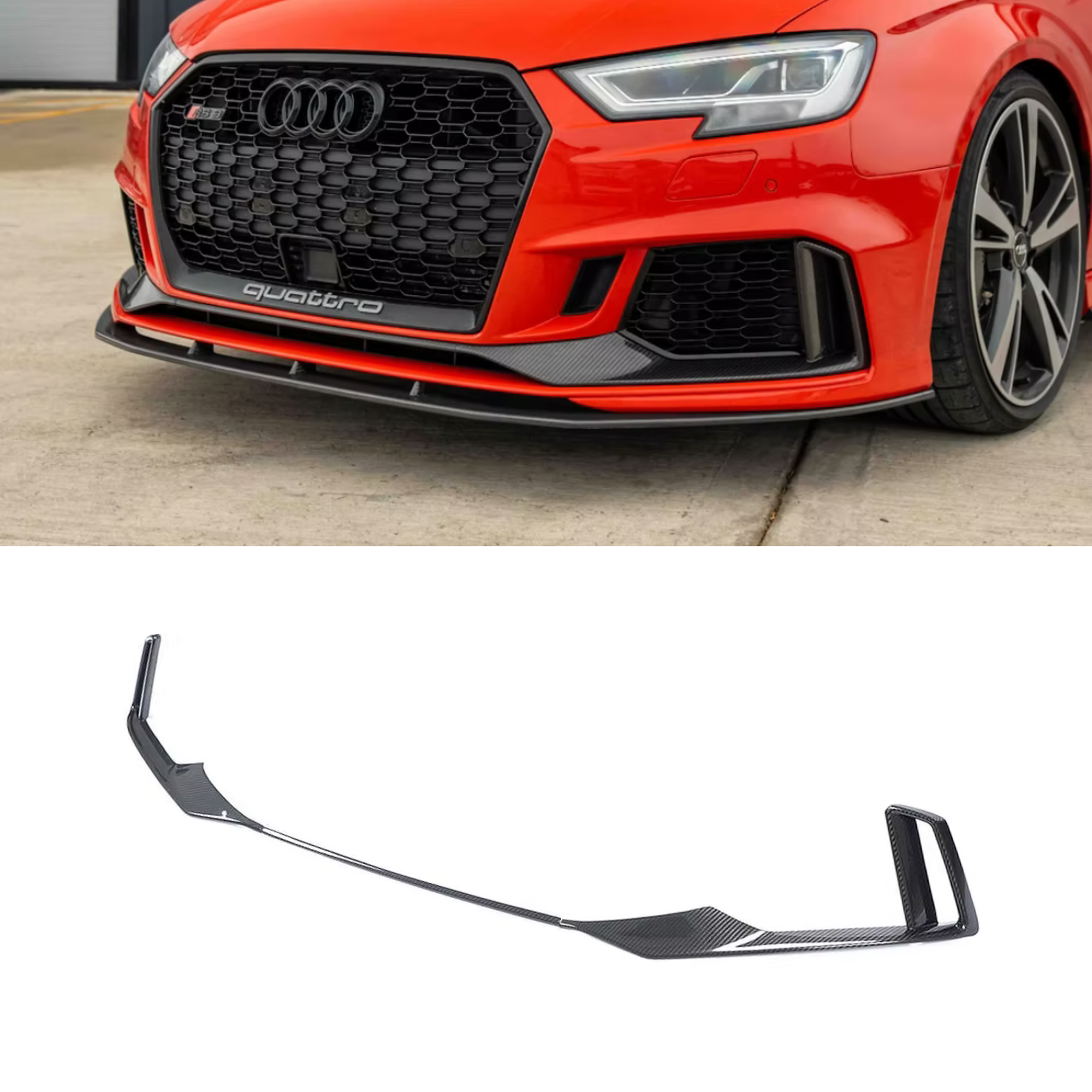 Audi RS3 8V.5 Carbon Fiber Front Bumper Trim