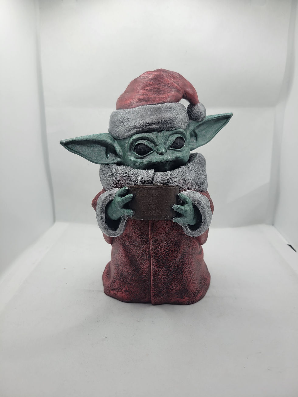 Christmas Baby Yoda Inspired Statue