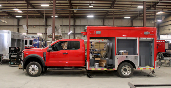 Driver side view of Highway 58 #2569 in box prep.