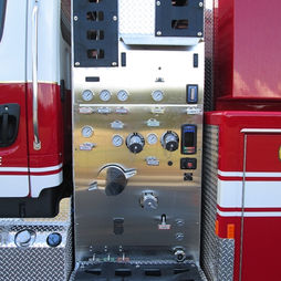 This is a close up of the driver side of Oden Ridge Pumper