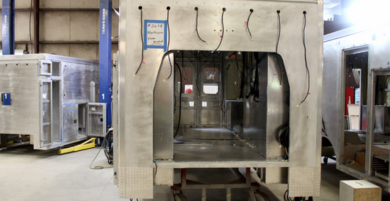 Front wall view of Muskogee #2658 in welding and fabrication.