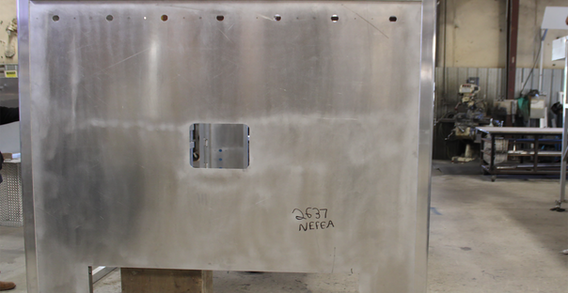 Front wall view of NEFEA #2637 in beginning stages of welding and fabrication.