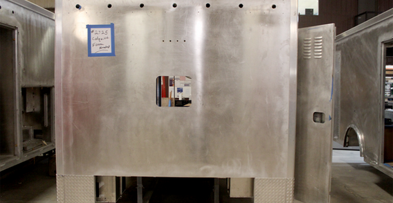 Front wall view of Colquitt #2725 in welding and fabrication.