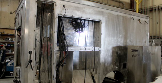 Driver side view of Muskogee #2656 in welding and fabrication.