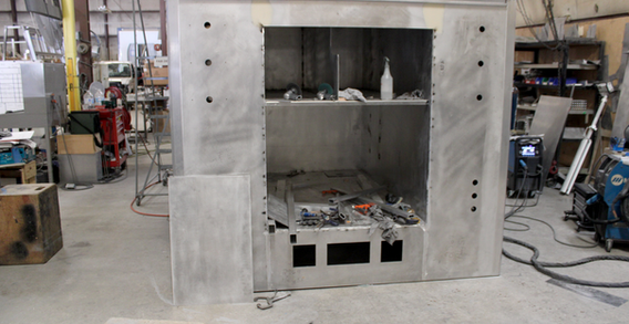 Rear view of Hwy. 58 rescue #2569 from Custom Truck and Body Works, Inc. in welding and fabrication.