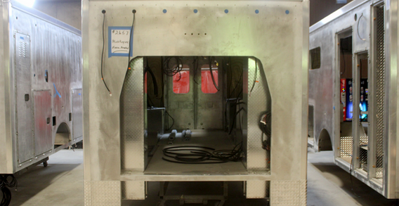 Front wall view of Muskogee #2657 in welding and fabrication.