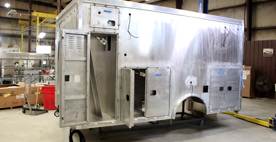 Driver side view of Harrison #2677 in welding and fabricaiton.