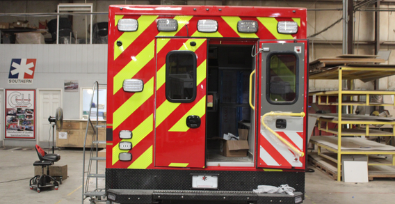 Rear view of Cushing #2585 in electrical.