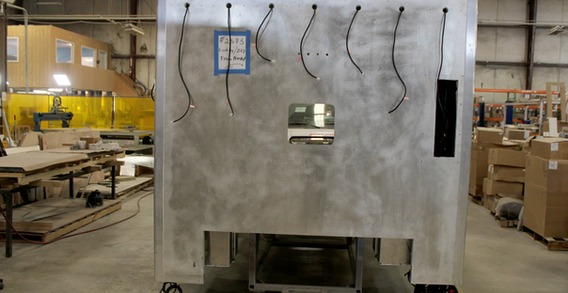 Front wall view of Cushing #2585 in welding and fabrication.