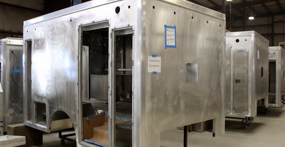 Front curbside corner view of Grady #2626 in welding and fabrication.