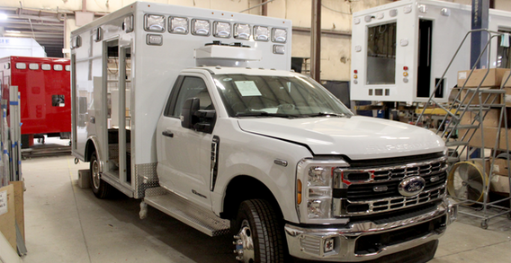 Front curbside corner view of Greenup #2628 in box prep.