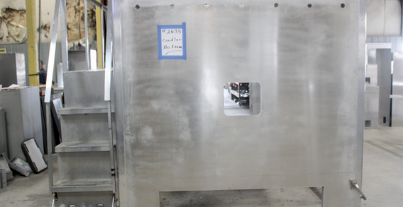 Front wall view of Candler #2635 in beginning welding and fabrication.