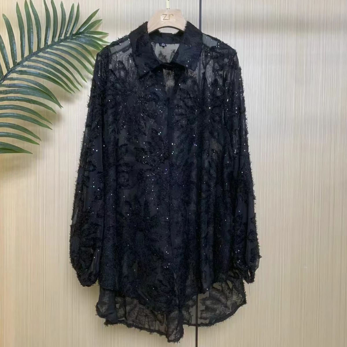 New Jacquard and Slim and Fashionable Mid-length Long-sle