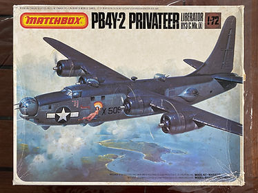 Matchbox 1/72 scale model of a PB4Y-2 Privateer (box art)