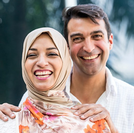 Immigrant couple smiling