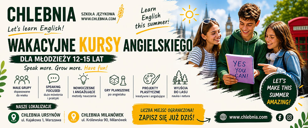 kurs angielskiego dla młodzieży