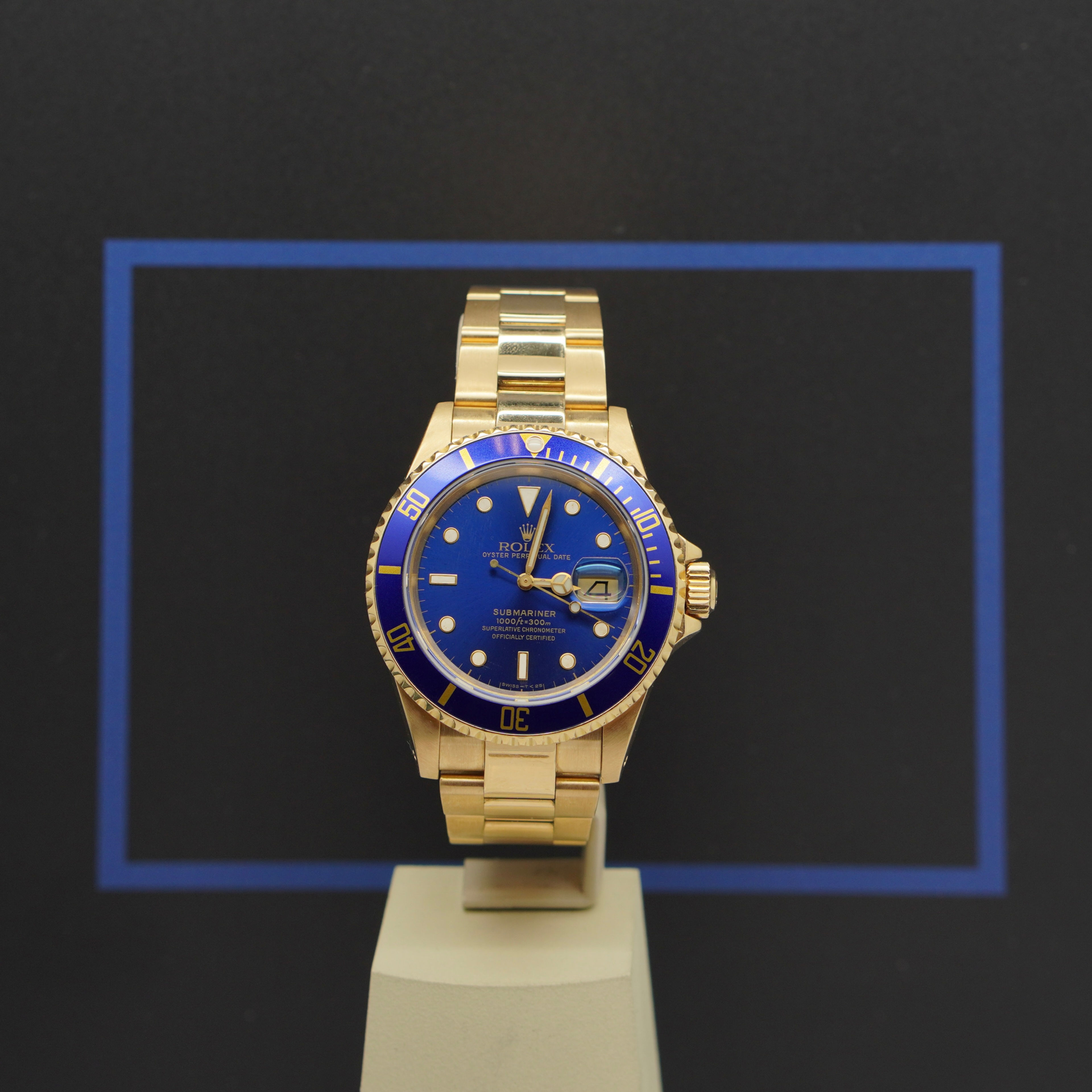 Rolex Submariner Date Ref.16618 Vollgold | 1990 | Rolex Box LC100