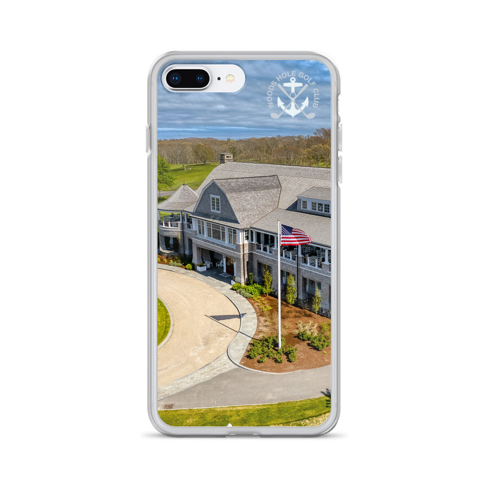 Thumbnail: iPhone Case - Woods Hole Golf Club Clubhouse & Flag