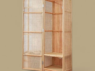 Is the Eco-Friendly Cane Arch Shaped Wardrobe with Rattan Mesh the Ultimate Sustainable Storage Solution for Your Home?