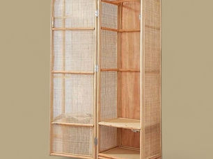 Is the Eco-Friendly Cane Arch Shaped Wardrobe with Rattan Mesh the Ultimate Sustainable Storage Solution for Your Home?