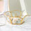 Thumbnail: Luxurious Clear Glass and Brass Edge Bowl
